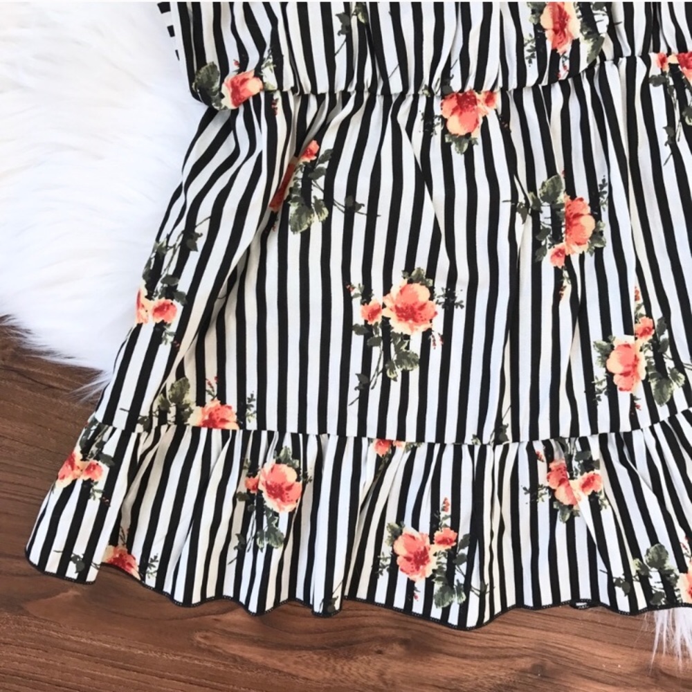Striped Babydoll Floral Tank - Picture 8 of 8